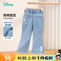 迪士尼宝宝（Disney Baby）童装女童牛仔裤公主系列休闲牛仔长裤舒适保暖24年秋 牛仔蓝 4岁/身高110cm