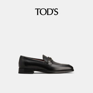 托德斯 TOD'S2024秋冬男士KATE皮革乐福鞋休闲皮鞋单鞋男鞋 黑色 38 脚长23.9cm