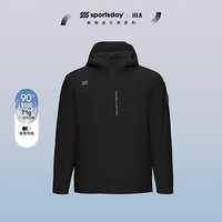 HLA海澜之家羽绒服24新运动SPORTSDAY外套男冬HWRAW4W060A 黑色7D 165/84A S114~124斤