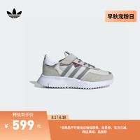 adidas RETROPY F2 CF魔术贴经典运动鞋男小童儿童阿迪达斯三叶草 绿/浅绿 35码