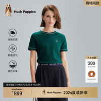 Hush Puppies暇步士女装夏季休闲舒适短袖圆领衫 盛夏绿 L