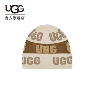 UGGUGG 秋季新款女士舒适时尚徽标款套头休闲粗罗纹帽针织帽 101089  O/S