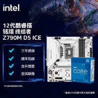 百亿补贴：intel 英特尔 i5-12600KF盒装搭铭瑄终结者Z790M D5 ICE 主板CPU套装