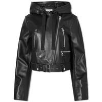 JWANDERSON 黑色连帽机车外套