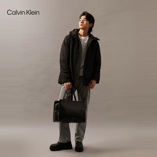 Calvin Klein Jeans【防风防泼水】24秋季男士ck山系户外连帽棉服J326431 BEH-太空黑 XL