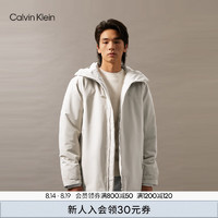 Calvin Klein Jeans【防风防泼水】24秋季男士ck山系户外连帽棉服J326431 PD7-卡其米 L