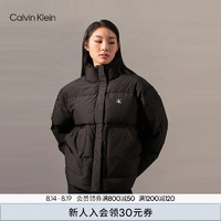 Calvin Klein Jeans【防泼水】24秋季女士ck大口袋鸭绒立领羽绒服J224676 BEH-太空黑 L