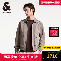 杰克·琼斯（JACK&JONES）秋季时尚潮男百搭舒适翻领直筒拉链上衣夹克外套男224310002 E08 山路 E08 山路 175/96A/M