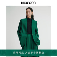 奈蔻【美利奴细羊毛】2024年秋季西装外套女 中翠绿色 M