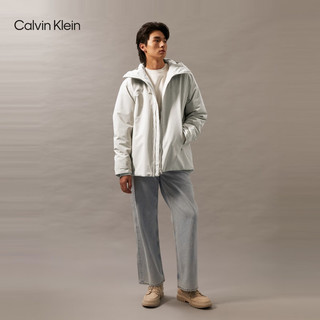 Calvin Klein Jeans【防风防泼水】24秋季男士ck山系户外连帽棉服J326431 PD7-卡其米 M