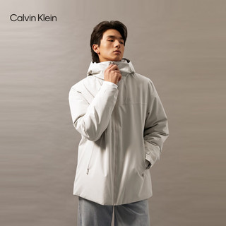 Calvin Klein Jeans【防风防泼水】24秋季男士ck山系户外连帽棉服J326431 PD7-卡其米 M