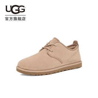 UGG 男士时尚舒适纯色平底系带经典靴休闲时尚靴 1166760 沙丘色 40