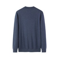 雅戈尔毛衫男士2024秋冬青年男毛衫圆领毛衣羊毛混纺羊毛衫2色合款 灰蓝VYHR619969HYA 105cm