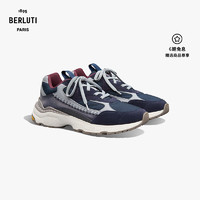 BERLUTI【24年】Skyrunning皮革与尼龙运动鞋男鞋 夜幕蓝 075/41.5