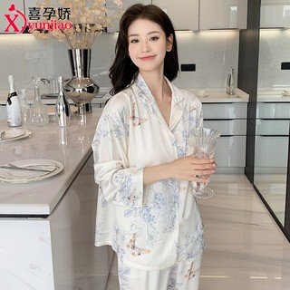 喜孕娇 纯棉月子服春秋季薄款产后产妇哺乳孕妇睡衣大码10月份坐月