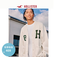 HOLLISTER24秋冬美式加绒保暖纽扣运动开衫外套男 KI322-4156 奶白色 L (180/108A)