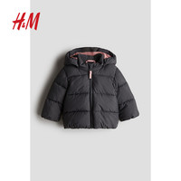H&M2024秋季童装男婴女婴贴花棉服1232174 深灰色/米妮老鼠 100/56