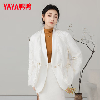 鸭鸭羽绒服鸭鸭（YAYA）羽绒服女短款2024年冬季新款新中式V领盘扣时尚百搭保暖外套FR