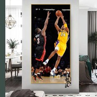 others 其他 NBA球星科比投篮绝杀挂画篮球勒布朗詹姆斯壁画框库里麦迪装饰画