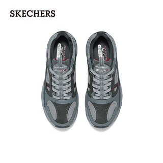 斯凯奇（Skechers）炫酷厚底户外鞋237740 炭灰色/红色/CCRD 43