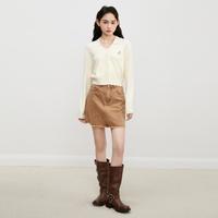 短款小开衫女外搭春秋粉色兔兔肌理感毛衣外套