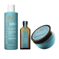 MOROCCANOIL 摩洛哥油 洗护套装 (经典护发精油100ml+深层保湿发膜250ml+轻盈飘逸保湿洗发水250ml)