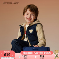 PawinPaw卡通小熊童装2024年秋冬男女童羽绒服二合一外套 Navy藏青色/59 120cm