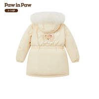 PawinPaw卡通小熊童装2024年秋冬女童保暖羽绒服舒适防风 Beige米色/35 150cm