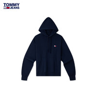 TOMMY JEANS24秋冬男装纯棉美式运动刺绣宽松连帽卫衣DN0DN00003 藏青色C1G M