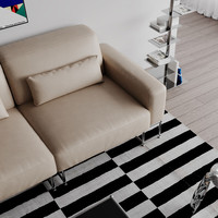 曲美家居lab多功能电动沙发成长型家具皮艺客厅现代轻奢大沙发 牛皮-奶茶白 两人位 2.22m 【单电动位】