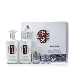 XIJIU 习酒 酱香型白酒贵州习酒银质53度500ml*2瓶礼盒装纯粮酿造