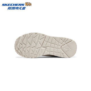 Skechers斯凯奇UNO系列糖果鞋儿童涂鸦低帮板鞋女大童时尚休闲鞋314067L 自然色/多彩色/NTMT 34码