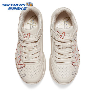 Skechers斯凯奇UNO系列糖果鞋儿童涂鸦低帮板鞋女大童时尚休闲鞋314067L 自然色/多彩色/NTMT 33码