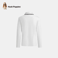 Hush Puppies【商场同款】女装秋季款莫代尔柔软舒适长袖POLO衫 泡沫白