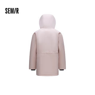 森马（Semir）中国国家地理系列羽绒服女防护外套中长款2024冬鹅绒 橡皮粉（白鹅绒）61214 XXL 175/96A