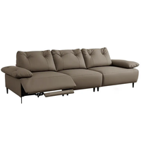  顾家家居 KUKA  90.DK.6156 布艺懒人沙发 三人位右电动 烟灰咖