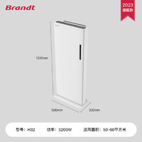 Brandt 白朗 法国白朗电取暖器家用节能小太阳石墨烯烤火炉暖风机冬天取暖神器