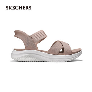 斯凯奇（Skechers）【母亲节】【闪穿鞋】夏女鞋时尚舒适凉鞋119975 裸粉色/BLSH 38