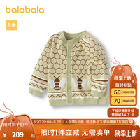 巴拉巴拉【商场同款】宝宝毛衣婴儿针织衫男童开衫2024新款秋装萌
