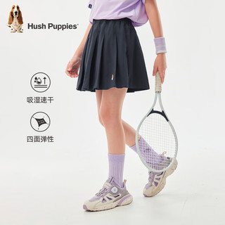 暇步士（Hush Puppies）童装女童2024夏季吸湿速干四面高弹面料休闲运动百搭裙裤 藏蓝 160cm