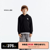 little MO&Co.little moco童装24秋男女童立体耳朵连帽长袖卫衣KBD3SWS020 黑色 120/60