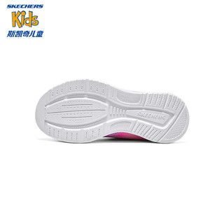 Skechers斯凯奇女童春秋时尚气垫缓震跑步鞋中大童轻便运动鞋303616L 粉红色/浅粉色/PKLP 34码