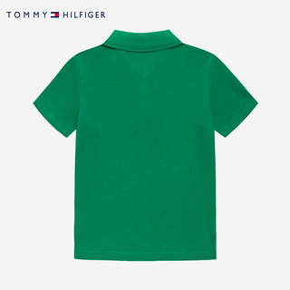 TOMMY HILFIGER汤米童装夏季儿童POLO衫男童中大童网球运动透气短袖T恤潮 群青绿 140/68