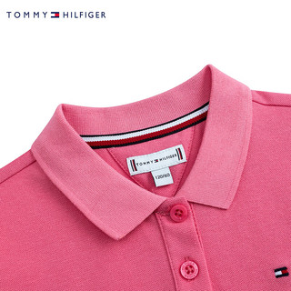 TOMMY HILFIGER汤米童装POLO裙女童夏装连衣裙儿童休闲运动T恤裙子 魅粉色 155/72