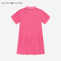 TOMMY HILFIGER汤米童装POLO裙女童夏装连衣裙儿童休闲运动T恤裙子 魅粉色 155/72