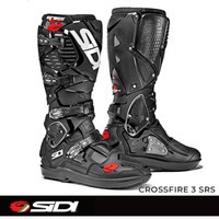 SiDi 欧洲进口 CROSSFIRE 3 SRS 专业越野林道滑胎防摔耐磨骑行靴 纯黑色 43