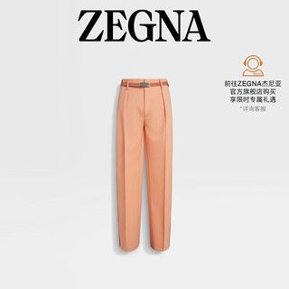 杰尼亚（Zegna）24春夏粉色羊毛长裤787029A7-737YH2-52