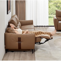 CHEERS 芝华仕 11887M 真皮电动功能沙发 两人位双电动 袋鼠棕