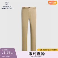 布克兄弟（BrooksBrothers）男士24早秋纯色简约斜纹休闲裤 B255-卡其色 32/32