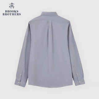 布克兄弟（BrooksBrothers）男士24早秋棉纯色刺绣logo休闲衬衫 0001-灰色 XS